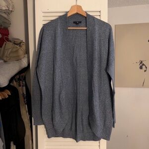 GAP Cotton Open-Front Cardigan | Gray | L